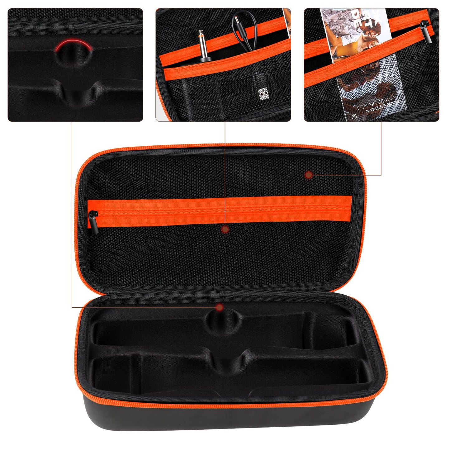 MAILADA Wireless Microphone Case For JBL Wireless Two Microphone System Handheld Dual Mic Travel Bag for Singing or Karaoke for Receivers, Adapters