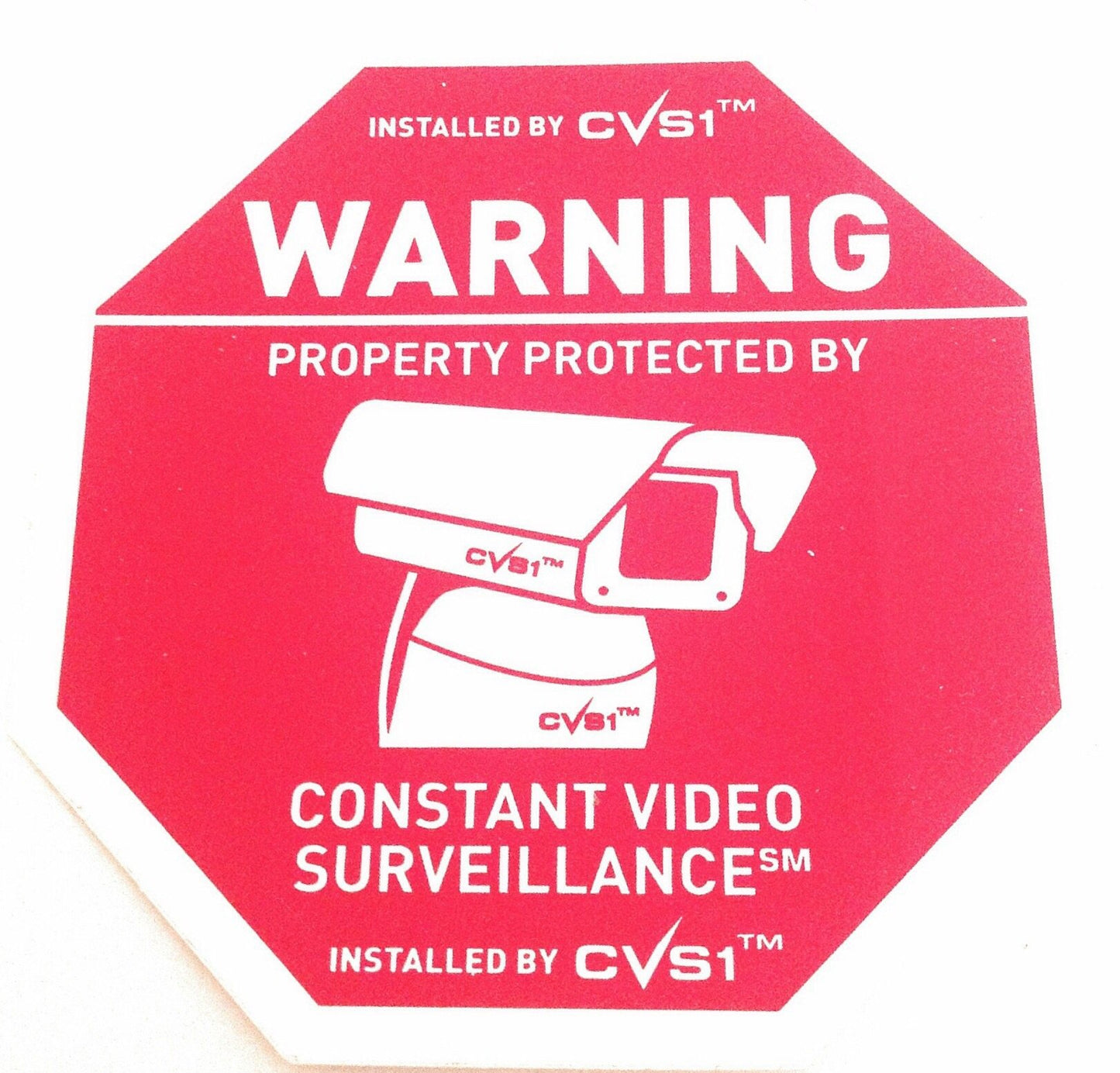 7 Security Camera CCTV Surveillance Warning Home Security Decals Static Cling No Glue!