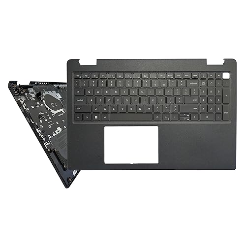 Laptop Replacement Keyboard Compatible for Dell Latitude 3520 E3520 0DJP76 460.0NG07.0032 DJP76 US Layout Black with Palmrest Upper Cover Case Shell