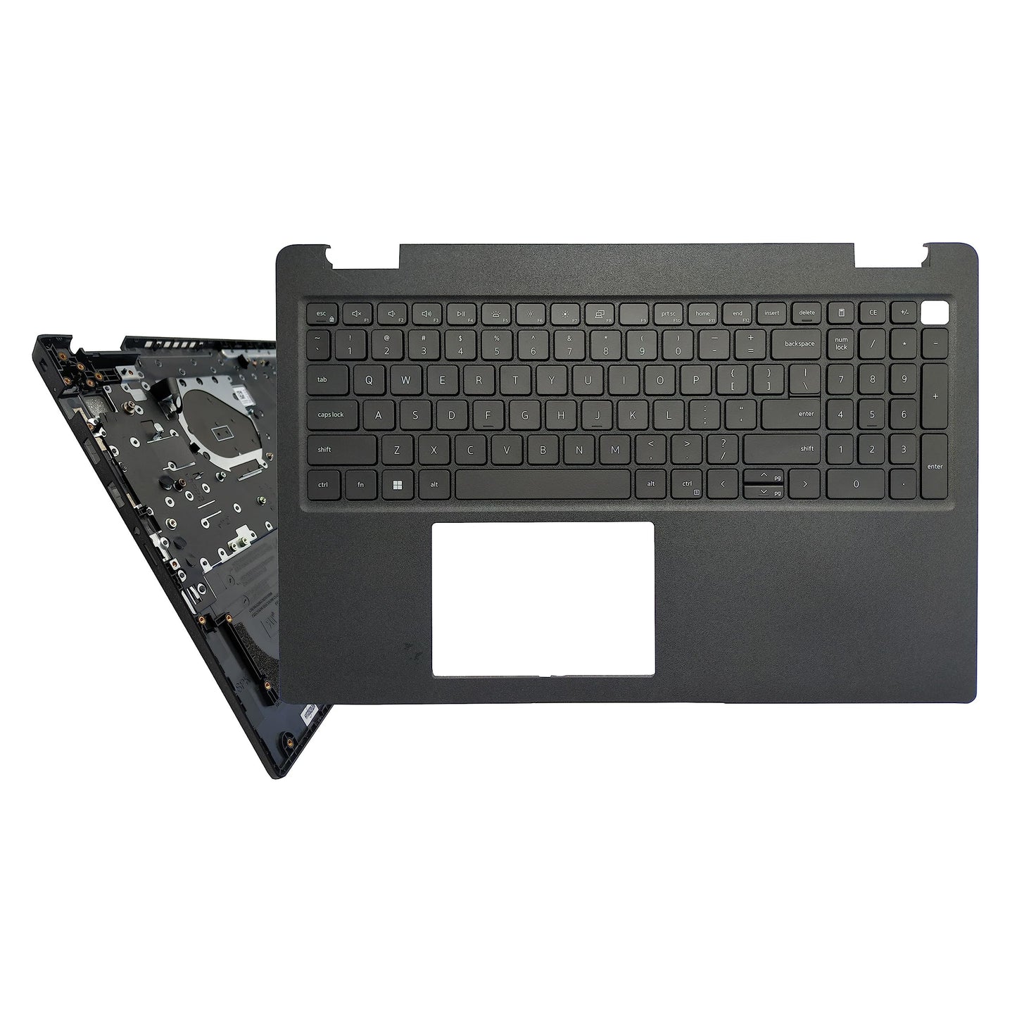 Laptop Replacement Keyboard Compatible for Dell Latitude 3520 E3520 0DJP76 460.0NG07.0032 DJP76 US Layout Black with Palmrest Upper Cover Case Shell