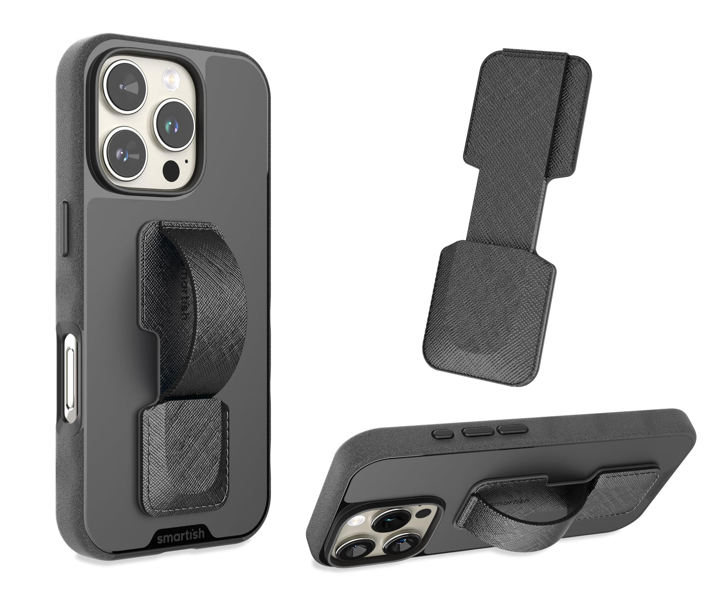 Smartish Phone Grip Loop - Prop Tart - Pop Out Finger Strap and Holder with Kickstand [Compatible with All iPhone & Android Phones] Stick On Phone