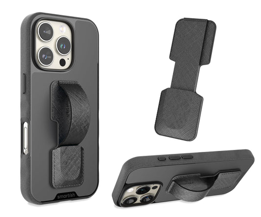 Smartish Phone Grip Loop - Prop Tart - Pop Out Finger Strap and Holder with Kickstand [Compatible with All iPhone & Android Phones] Stick On Phone