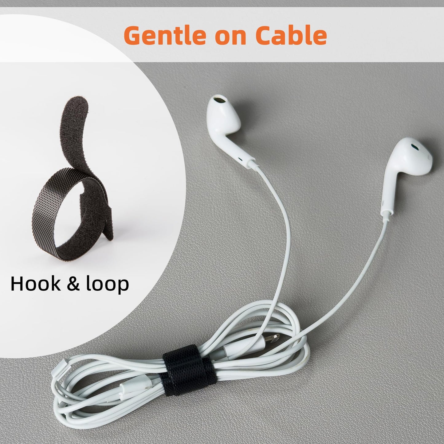 180 PCS Reusable Cable Ties with Hook and Loop, Multi-purpose Adjustable 8 Inch Cable Management Wire Ties Cable Straps for Organizing Home, Office