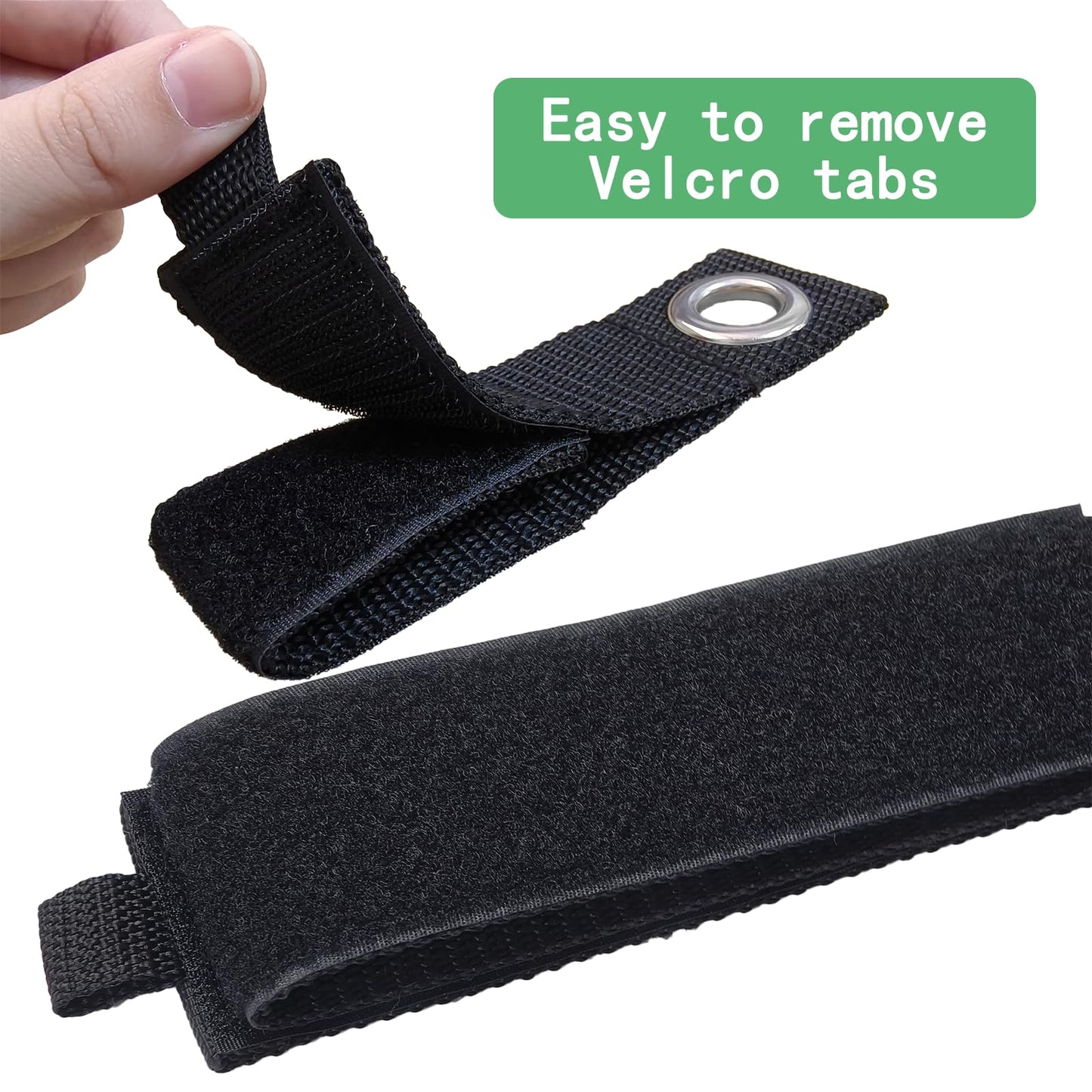 Portable Extension Cord Holder and Organizers,Storage Straps with Carrying Handle and Grommet, for Cables, Ropes, Garden Water Hoses Carrying