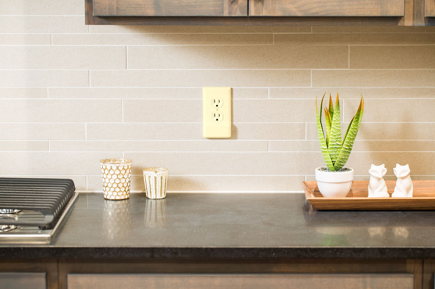 2 Pack - SnapPower USB Charger Outlet Wall Plate Cover - No Batteries Or Wires - Installs In Seconds (Duplex, Ivory)