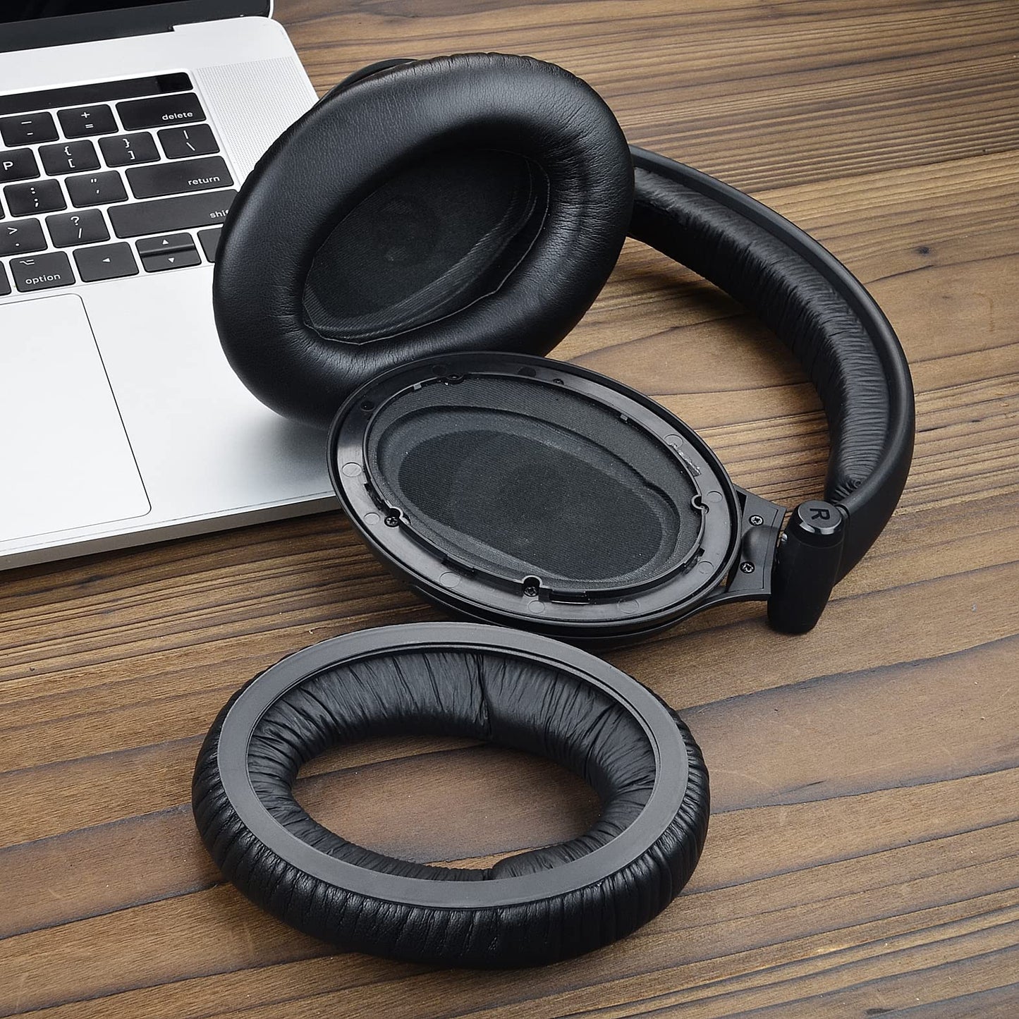 Defean Replacement Ear Pads and Headband Compatible with Sennheiser PC350 HD380 Pro Headphones Earpads/Cushion/Bumper/Cover/Cups/Foam (Protein Leather
