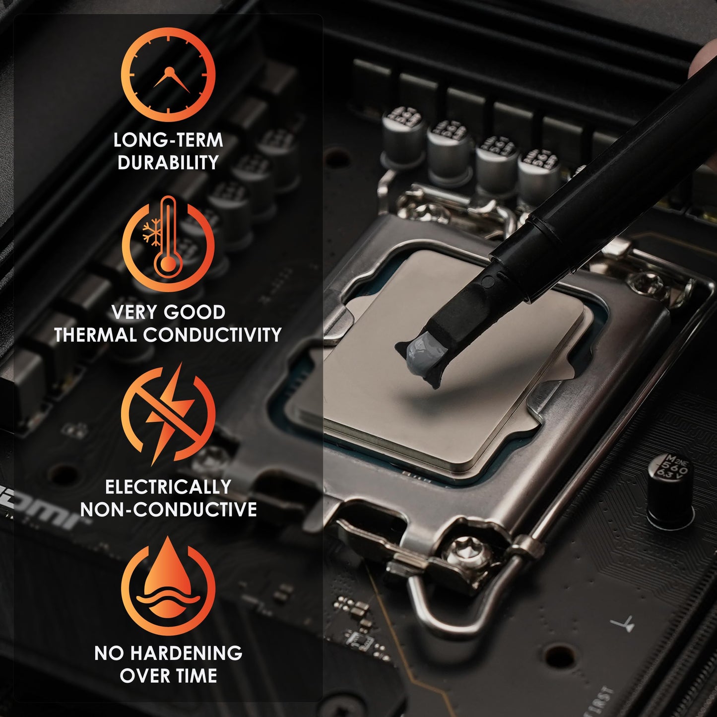 Thermal Grizzly Aeronaut - 3.9 Gram/1.5 ml - High Performance Thermal Paste - Ideal Entry Level Thermal Grease - Compatible with Most Cooling
