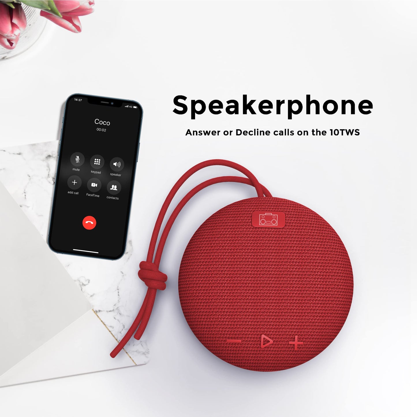 DiamondBoxx 10TWS- Portable and Waterproof Bluetooth Speaker with Big Sound