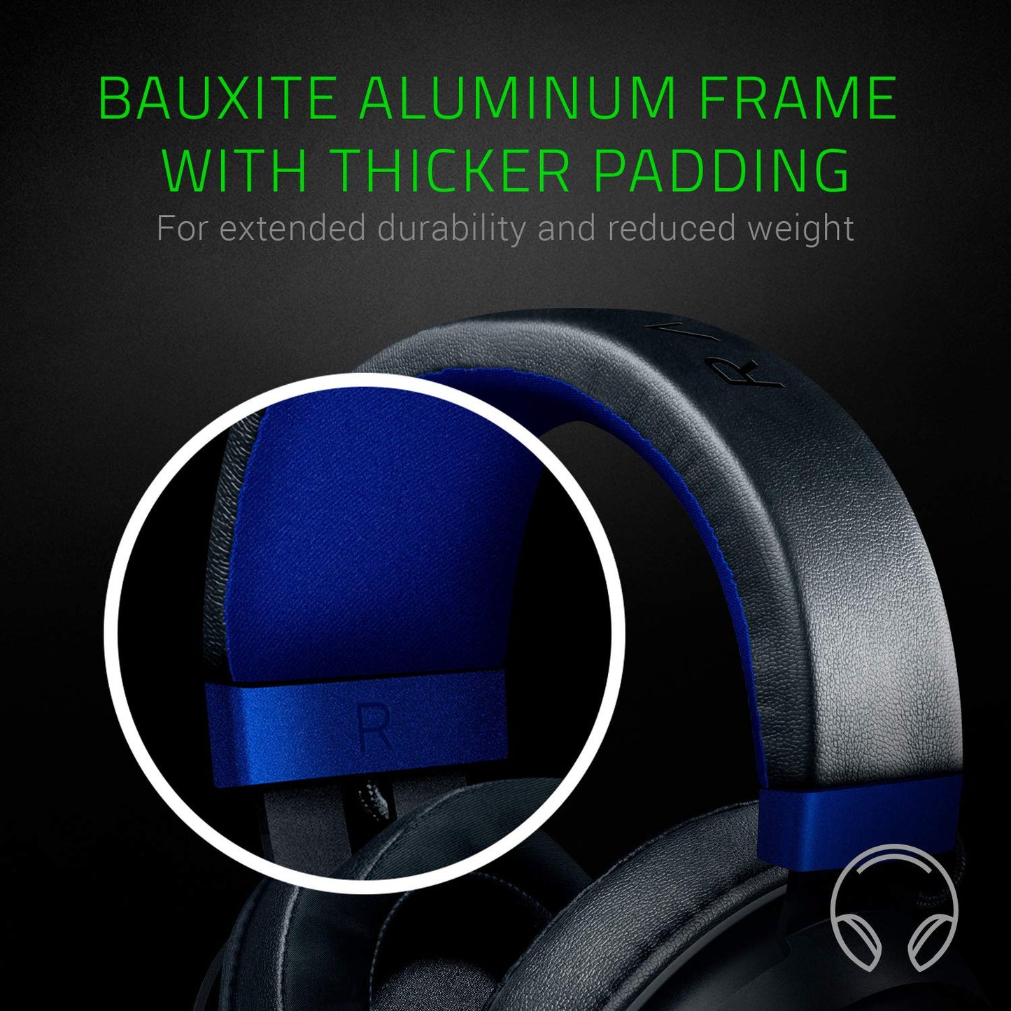 Razer Kraken Gaming Headset: Lightweight Aluminum Frame - Retractable Noise Isolating Microphone - for PC, PS4, PS5, Switch, Xbox One, Xbox Series X