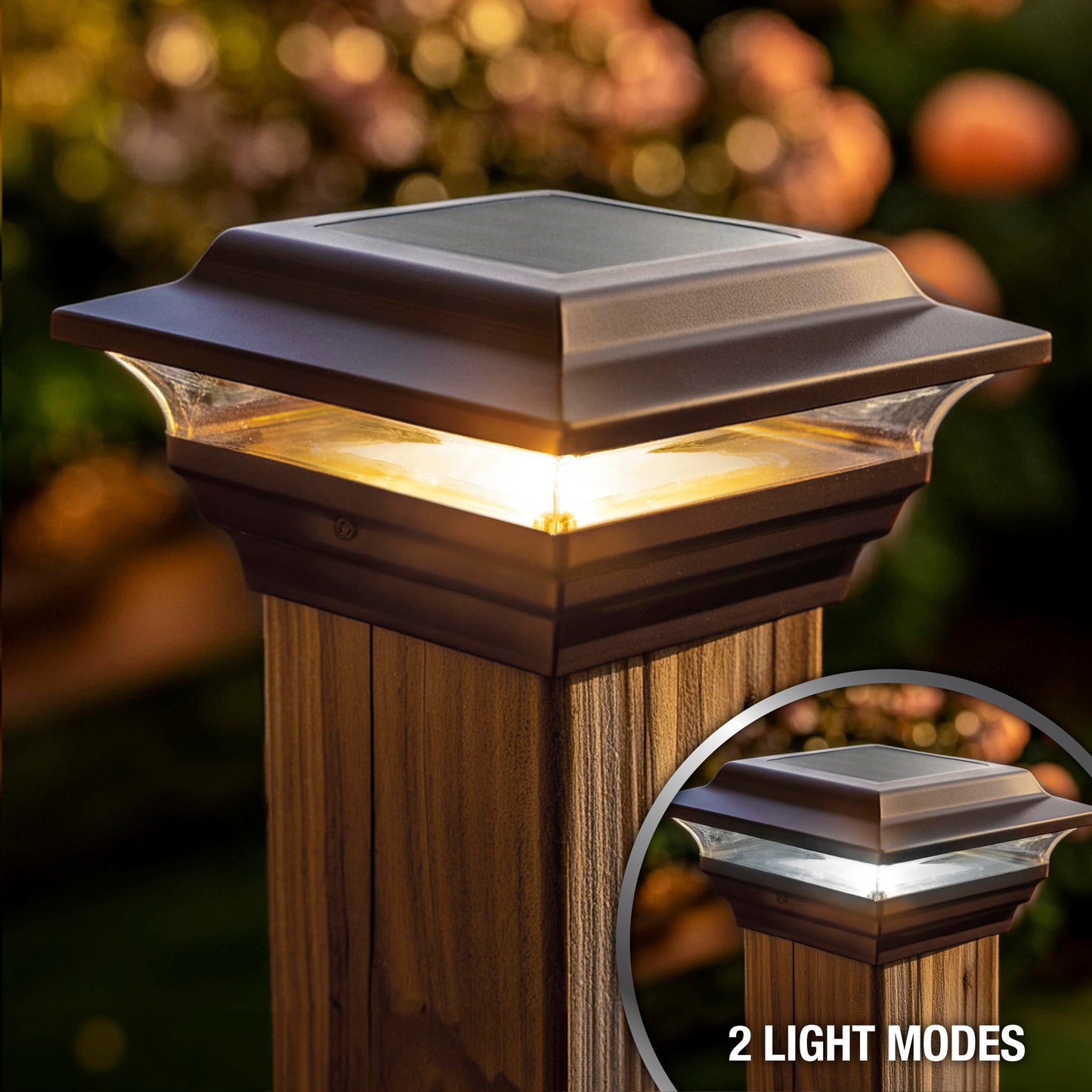 Classy Caps SL211R Aluminum Imperial Solar Post Cap, 4" x 4", Bronze