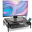 Mr. Pen- Metal Mesh Monitor Stand With Drawer, Computer Stand for Desk With Storage, Desktop Riser
