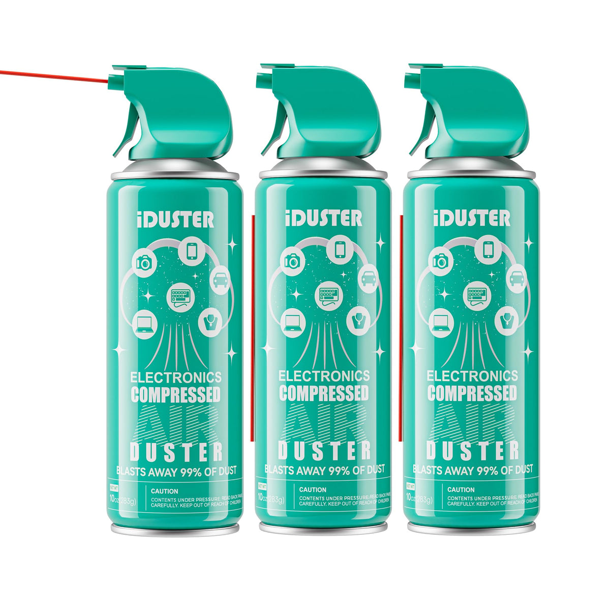 3PCS 10oz Compressed Canned Air Duster for Computer - iDuster Disposable Electronic Keyboard Cleaner for Cleaning Duster