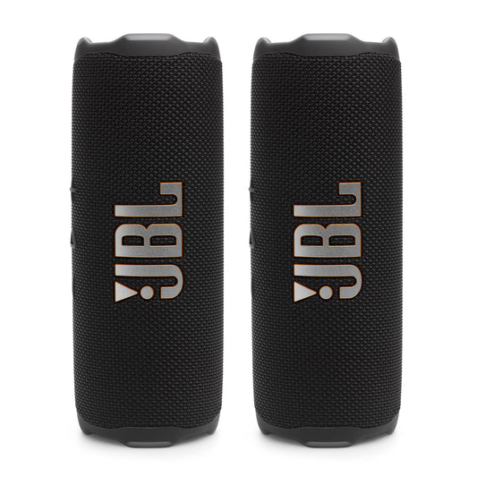 JBL Flip 7 Waterproof Portable Speaker Bundle - Pair (Black)