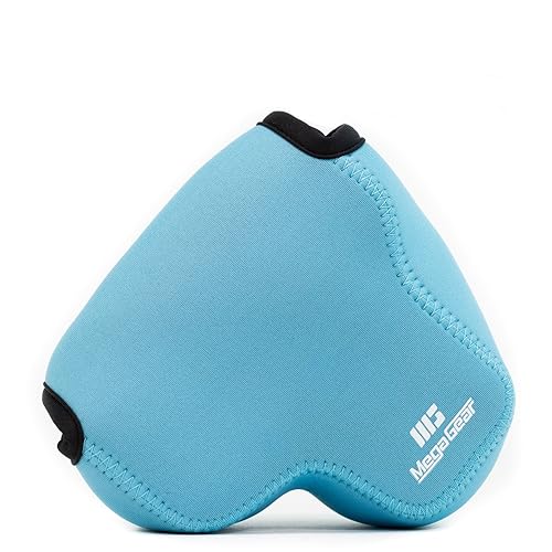 MegaGear Panasonic Lumix Dc-Fz80, Fz82 Ultra Light Neoprene Camera Case, With Carabiner - Blue - MG1167, PU Leather