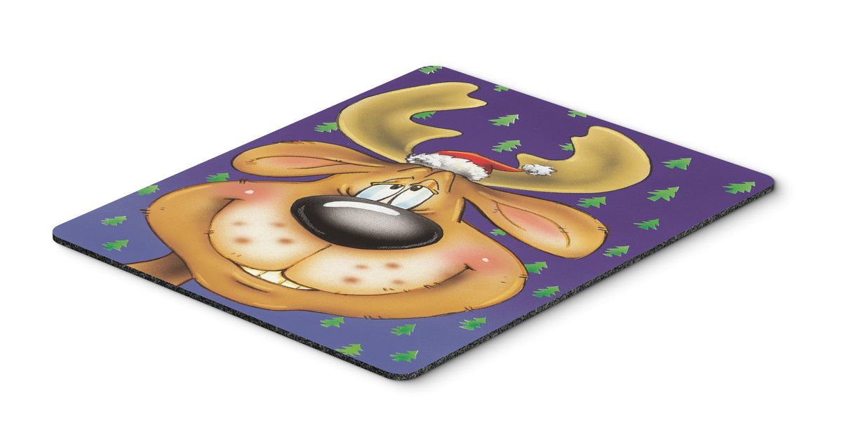 Caroline's Treasures AAH7198MP Comic Reindeer Mouse Pad, Hot Pad or Trivet for Home Office Gaming Working Computers Laptop Mouse Mat,Washable Large
