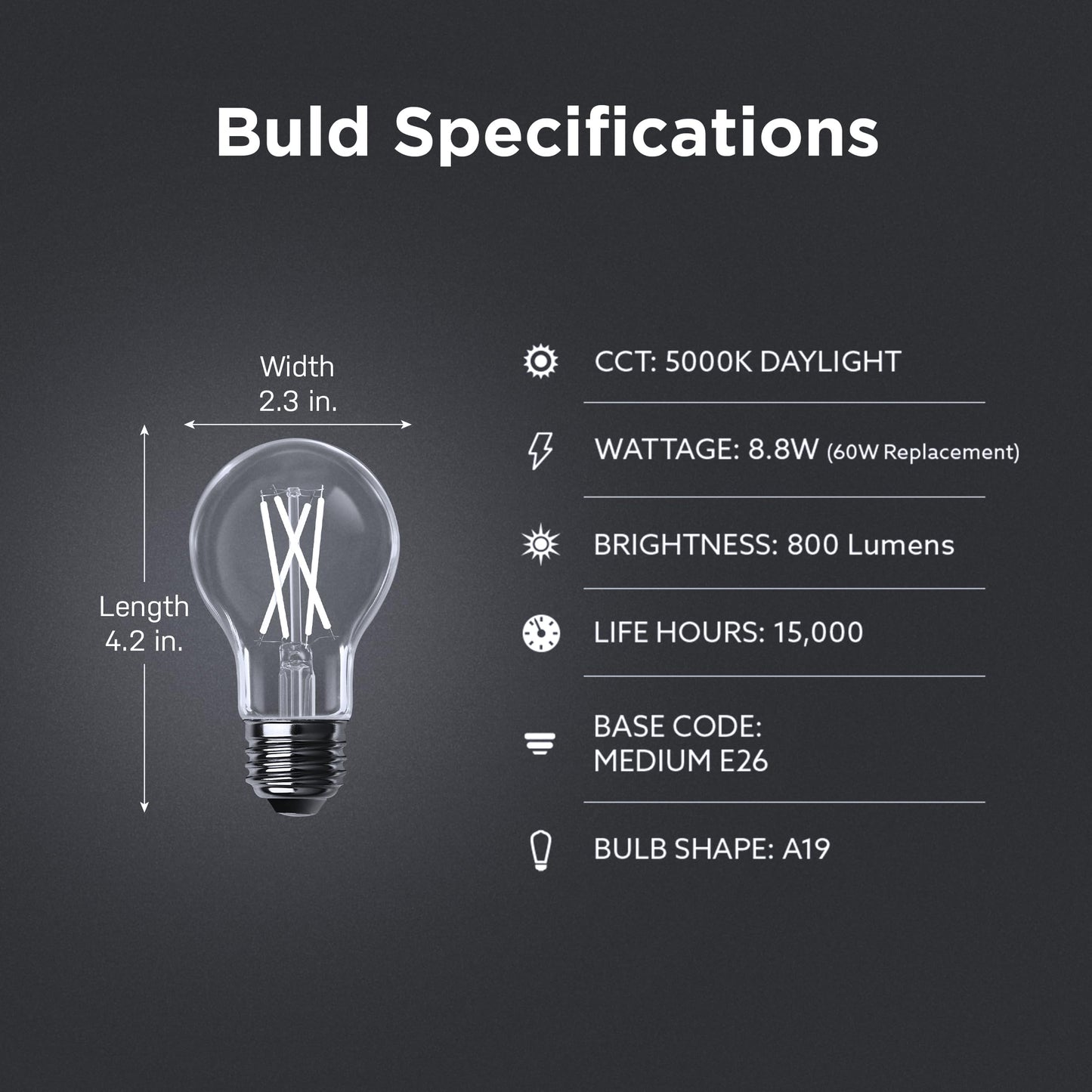 Feit Electric A19 LED Built-in Dusk to Dawn Sensor Intellibulb, 60W Eq