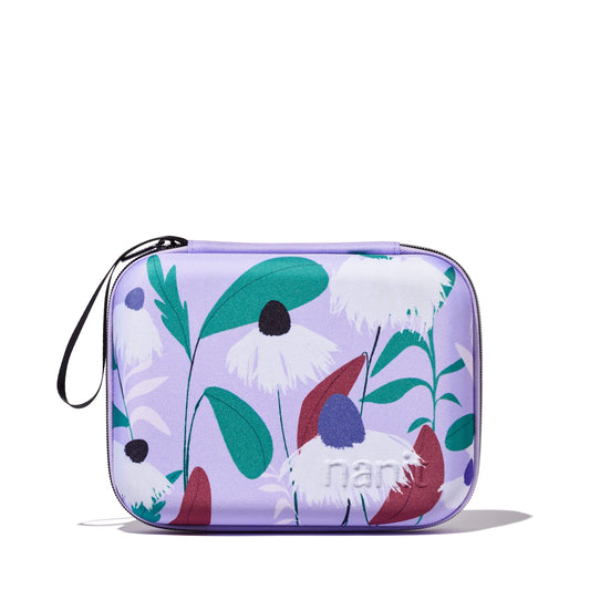 Nanit Travel Case - Protective Hard Shell Carrying Case for Nanit Pro Baby Monitor and Multi-Stand Travel Accessory, Purple Floral