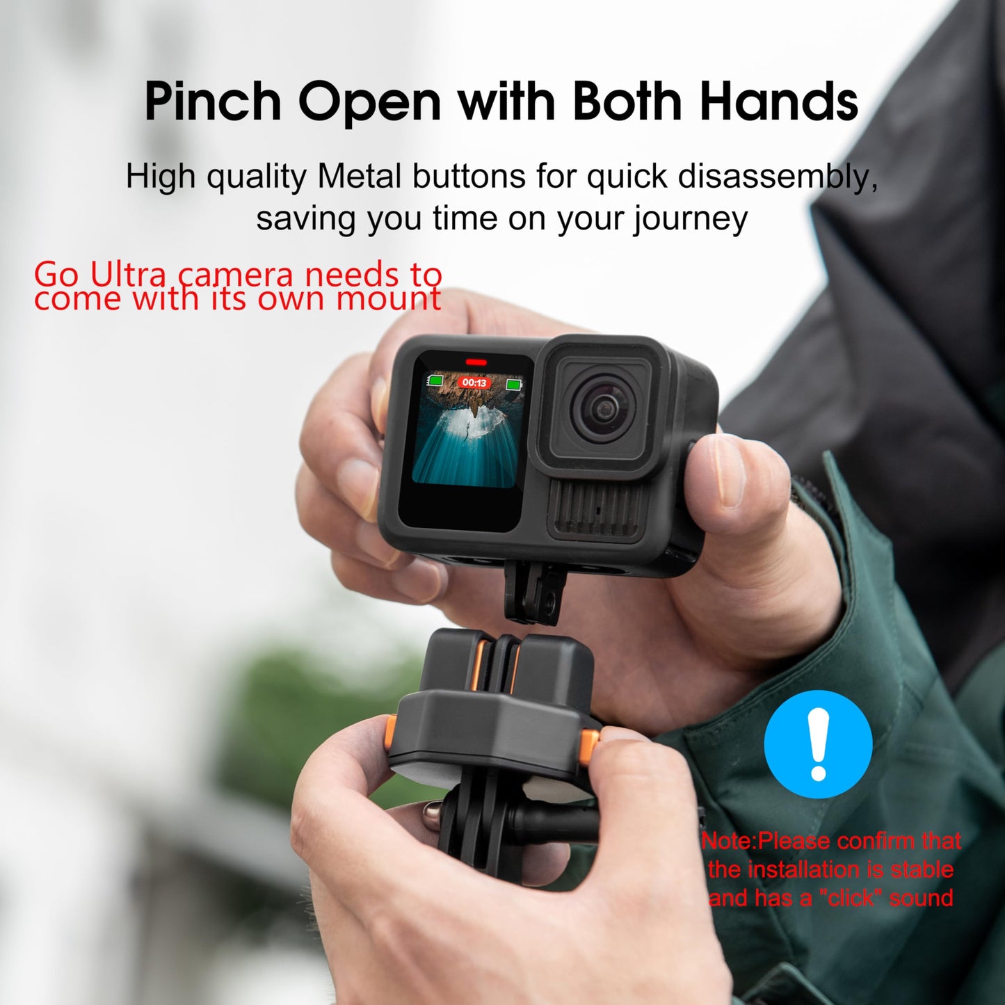 Quick Release Plate Mount for DJI Osmo Action 6 5 pro for Gopro Hero 13 12 11 10 9 8 Claw Tripod QR Adapter, Quick Setup Kit Compatible with Gopro