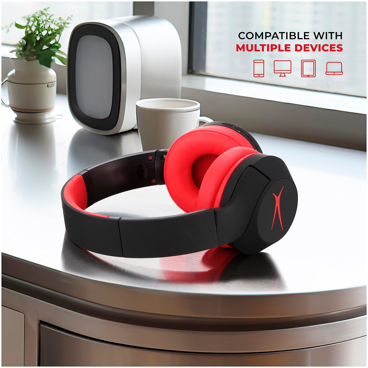 Altec Lansing Kid Safe Noise Cancelling Wireless Headphones 15H Battery, 85dB Volume Limit, Foldable Design Powerful Sound, Active Noise Cancellation…
