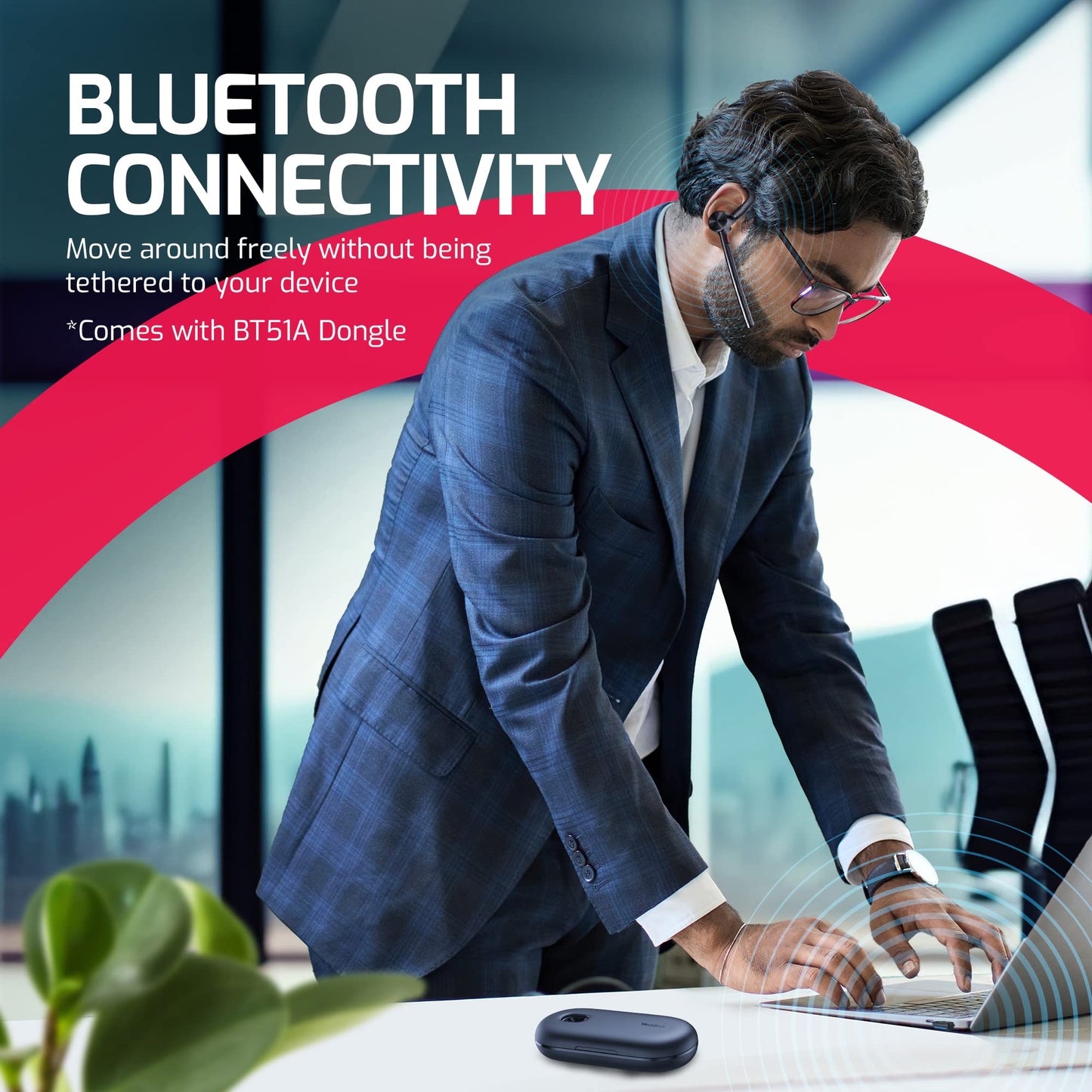 Yealink BH71 Pro Teams Certified Wireless Bluetooth Mono Headset 1208652 - Deskphone, PC,Mac, Video Calls, Mobile Phone Calls, Compatible with Zoom…
