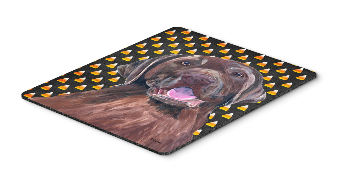 Caroline's Treasures SC9157MP Labrador Chocolate Candy Corn Halloween Portrait Mouse Pad, Hot Pad or Trivet for Home Office Gaming Working Computers
