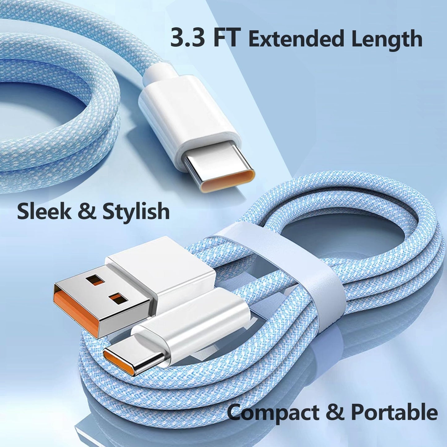 ZZrszhp Label Maker USB Type-C Charger Cable - Compatible with NIIMBOT B1, Nelko P21, PHOMEMO M250/M110/A30/M221/M260 | Durable Fast-Charge Nylon