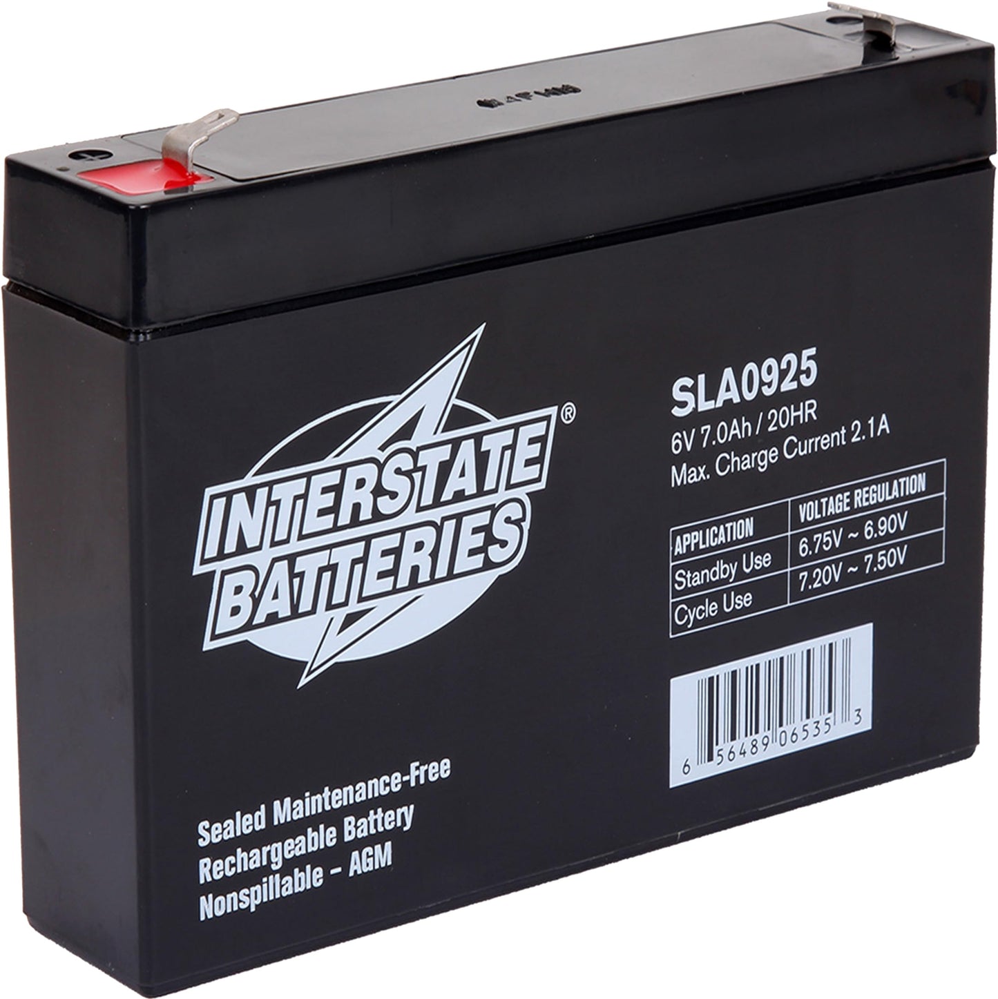 Interstate Batteries 6V 7Ah Battery (F1 Terminal) SLA AGM VRLA Rechargeable Replacement for Electric Fences, UPS Backup Systems, Solar, Medical…