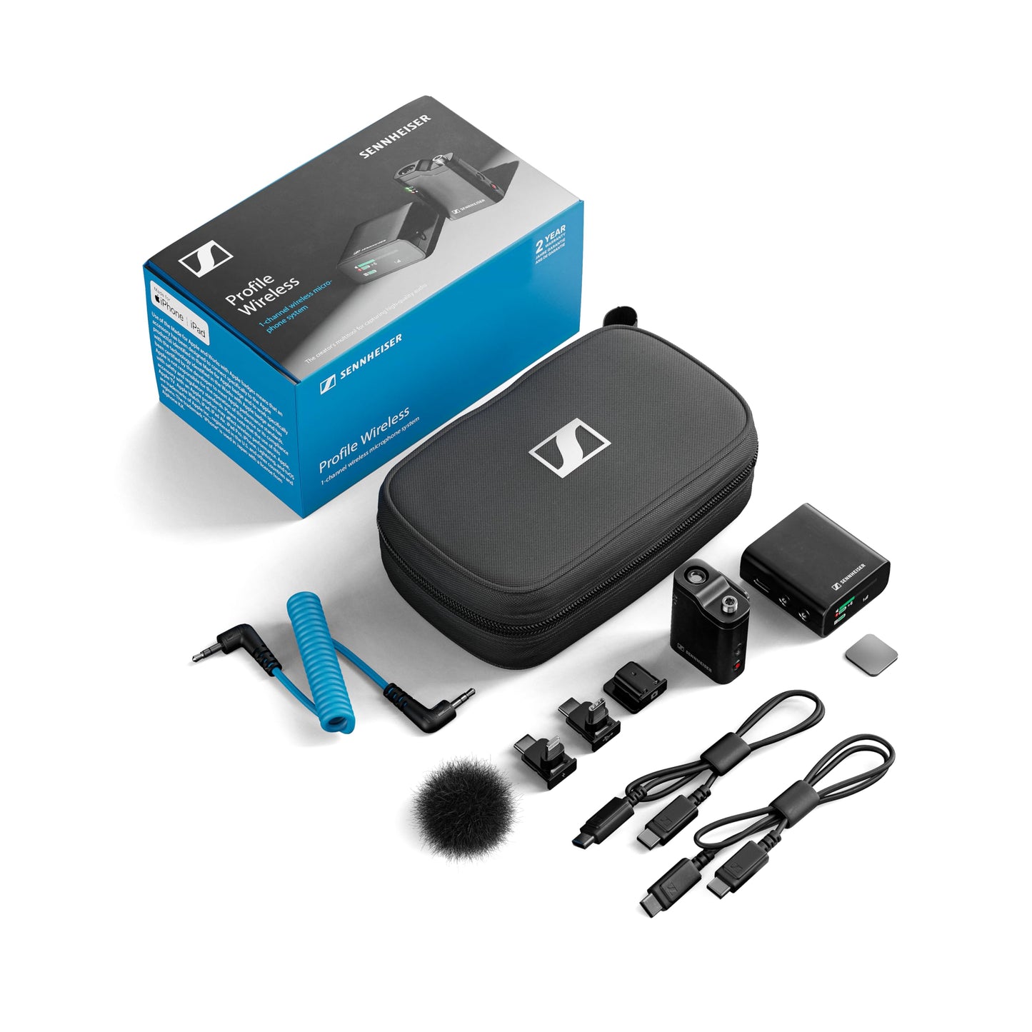 Sennheiser Pro Audio Profile Wireless 1-Channel All-in-One 2.4 GHz Clip-On & Handheld Microphone System | Includes Receiver, Clip-On Microphone