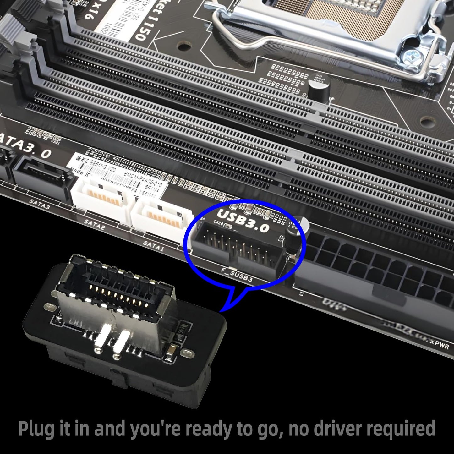 Bejavr USB 3.2 Gen 1 to USB 3.2 Gen 2 Header Adapter Front Panel Connector Motherboard 19Pin USB 3.0 to Type-E/USB C