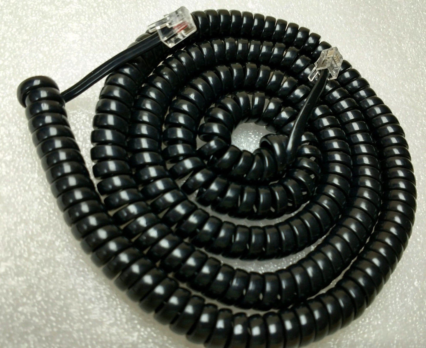 Black 25 Ft Long Handset Cord Compatible with Vtech or Uniden Corded Phone ErisTerminal CM18245 CM18247 VSP725 VSP726 CD1153 CS6949 1100BK 1260BK