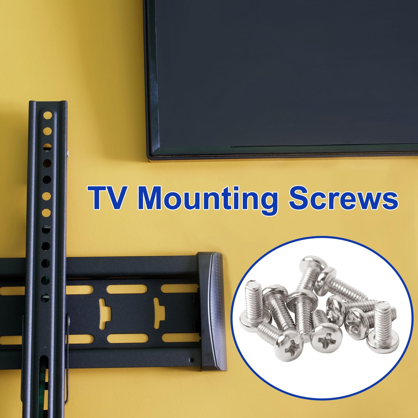 uxcell 10 Pieces M4 x 10mm TV Mount Screws, Computer TV LCD Monitor Stand Bracket Mounting Screws, Stainless Steel, Silver Tone