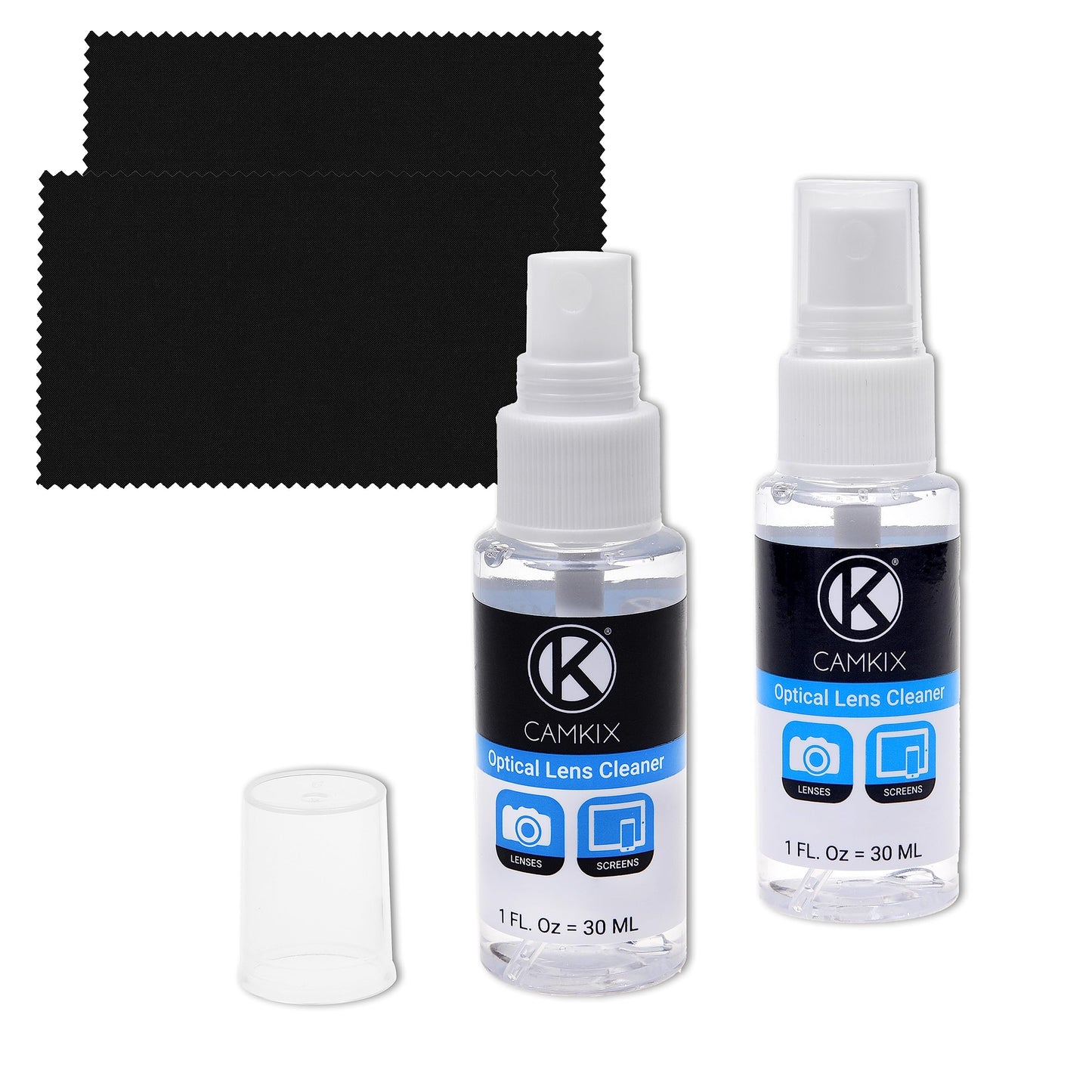 Camkix Lens and Screen Cleaning Kit - 2X Cleaning Spray 2X Microfiber Cloth - Perfect to Clean The Lens of Your DSLR and Compatible with Your Camera