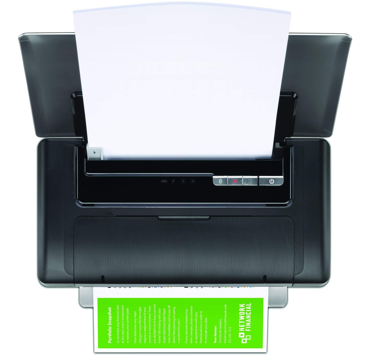 HP Officejet 100 Inkjet Mobile Printer with Bluetooth and USB, CN551A With ink and power cord (Renewed)