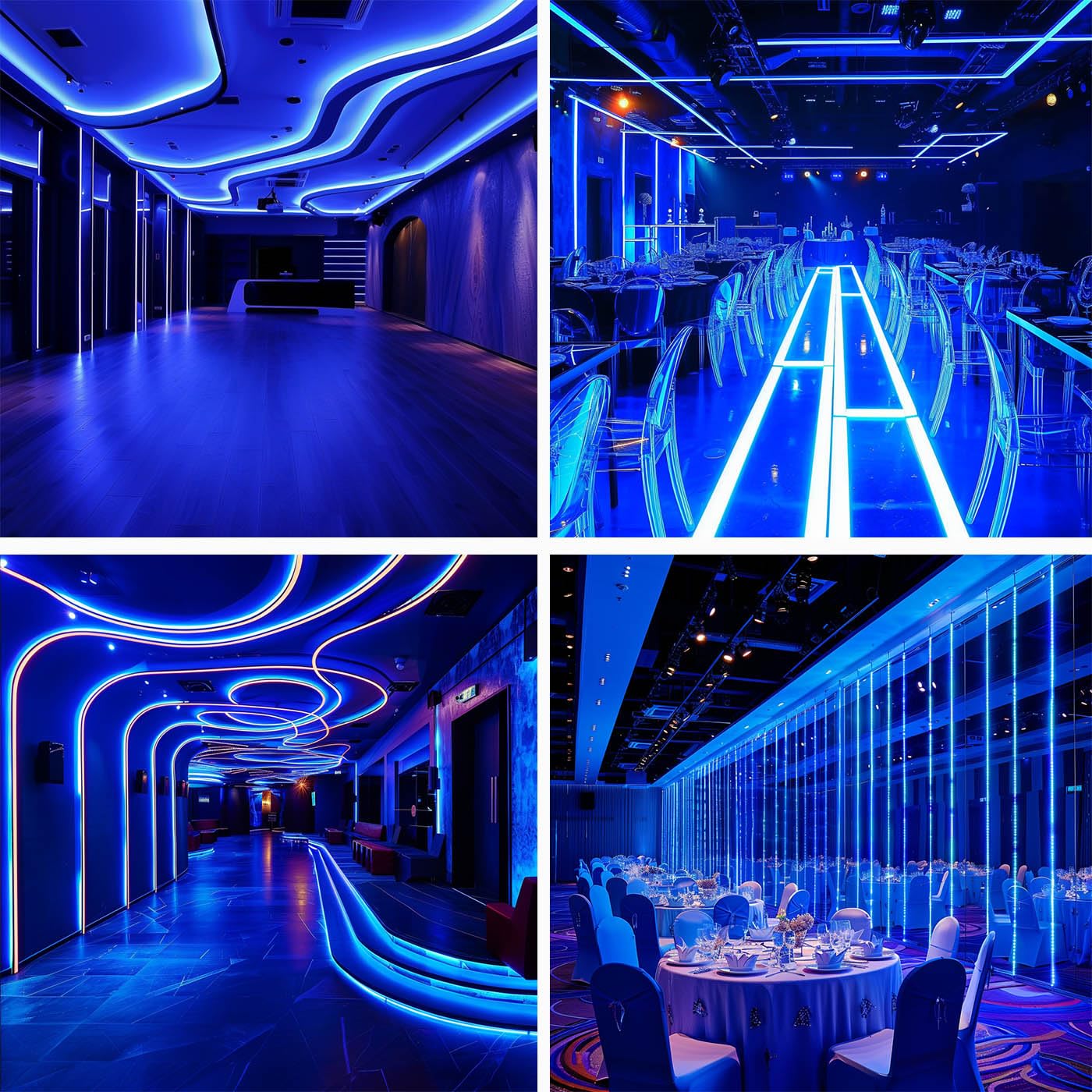 TOPAI 12V COB LED Strip Light Blue Waterproof IP65 16.4ft/5M 480LEDs/M Dotless High Density Self Adhesive Cuttable Flexibl LED Tape Light for Cabinet