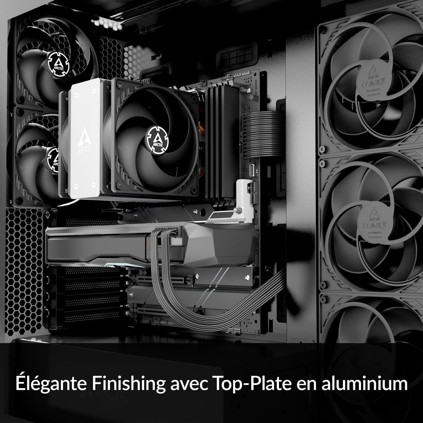 ARCTIC Freezer 36 CO - Single-Tower CPU Cooler with Push-Pull, Two Pressure-optimised 120 mm P Fans, Fluid Dynamic Bearing, 200-1800 RPM, 4 Heatpipes