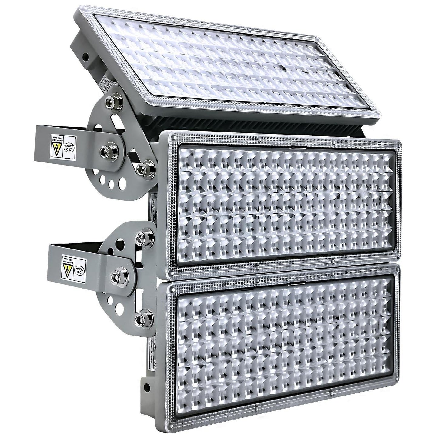 Kekeou 42000LM Stadium Lights Outdoor LED Flood Light 300W 6500K IP67 Waterproof 1500 Watt Equivalent with 3 Adjustable Heads Wider Lighting Angle