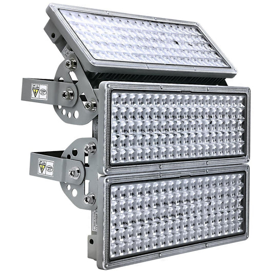 Kekeou 42000LM Stadium Lights Outdoor LED Flood Light 300W 6500K IP67 Waterproof 1500 Watt Equivalent with 3 Adjustable Heads Wider Lighting Angle