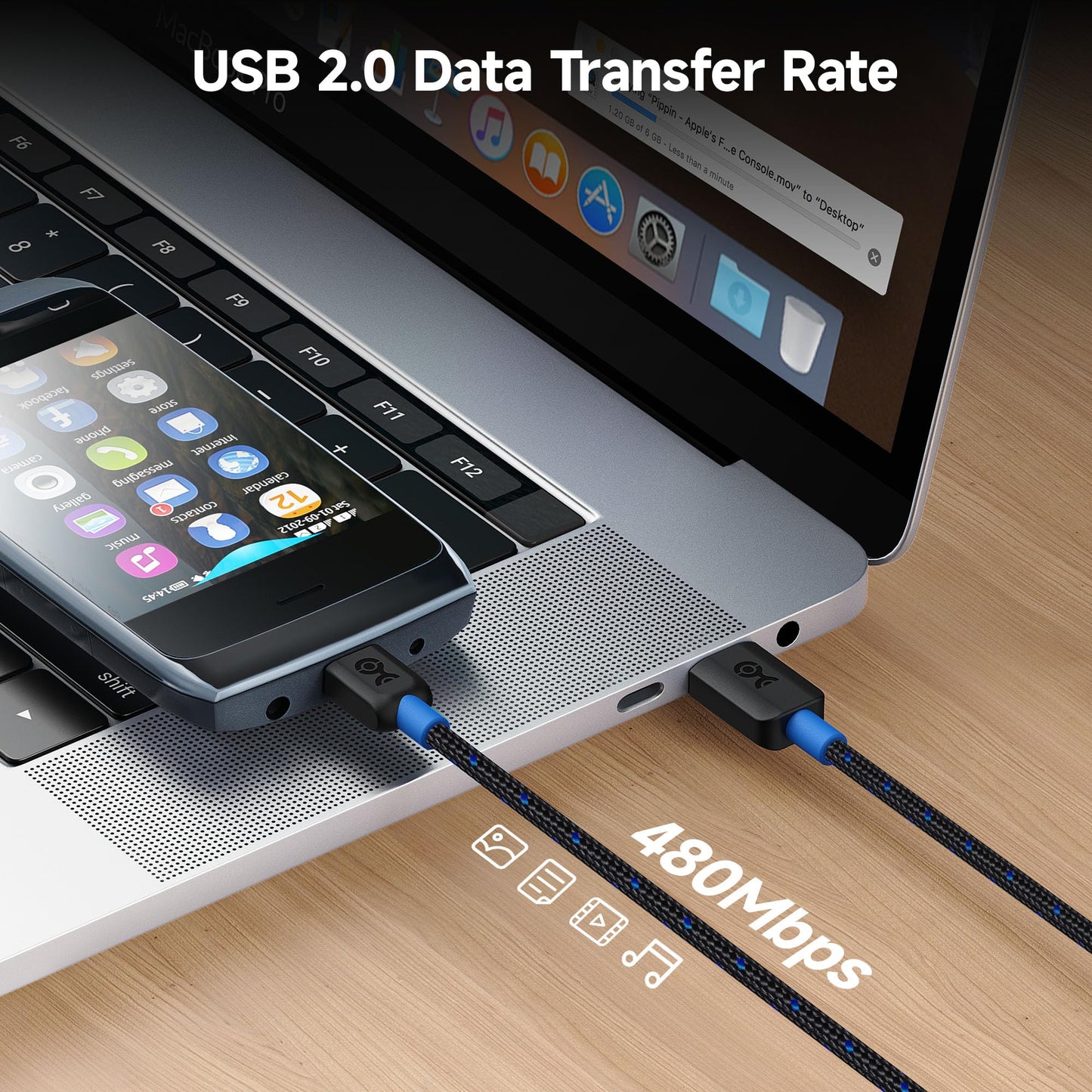 Cable Matters Braided USB C to Micro USB Cable - 3.3ft, [3A/15W Charging, 480Mbps Data] MicroUSB to USBC Cable, Micro-B 2.0 Cord for Game Controller