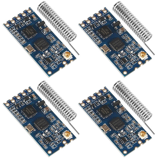 XIITIA 4pcs HC-12 433Mhz SI4463/SI4438 Wireless Serial Port Module 1000M Replace Bluetooth with Antenna