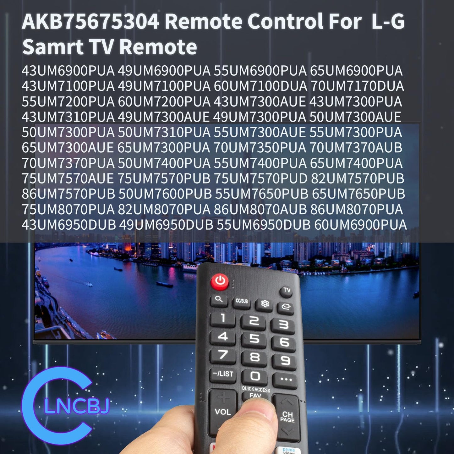 AKB75675304 Replace Remote Control Compatible with L-G TV 32LM570BPUA 32LM620BPUA 43LM5700PUA 55UM69