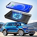 CreekT® Wireless Car Charger for Ford Explorer Center Console Accessories 2024 2023 2022 2021 2020, with USB Ports Compatible Wireless Charging Pad