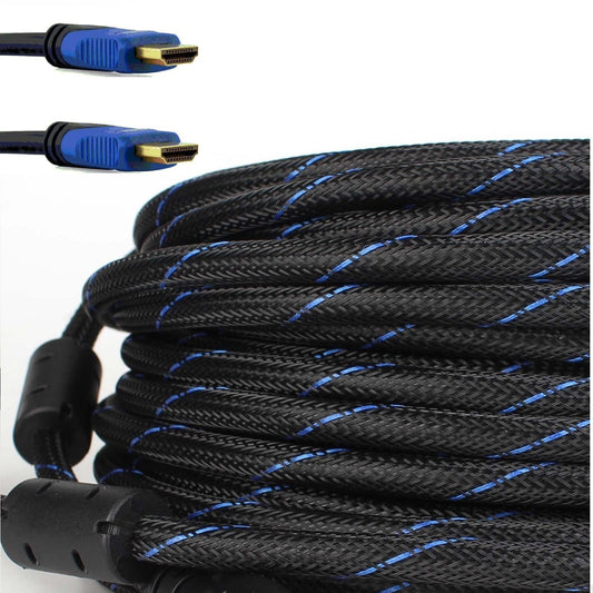 CableVantage HDMI Cable 30 FEET, V1.4 Ultra-High Speed Supports Ethernet Audio Return (ARC), Bandwidth up to 18Gbps, 3D HD 1080p Ready, 30ft Braided