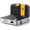 Kodak Ultra Mini Rechargeable Pocket Projector - DLP Pico Black Projector 100” Display, HDMI/USB/Micro SD, Built-in Speaker & Carrying Case