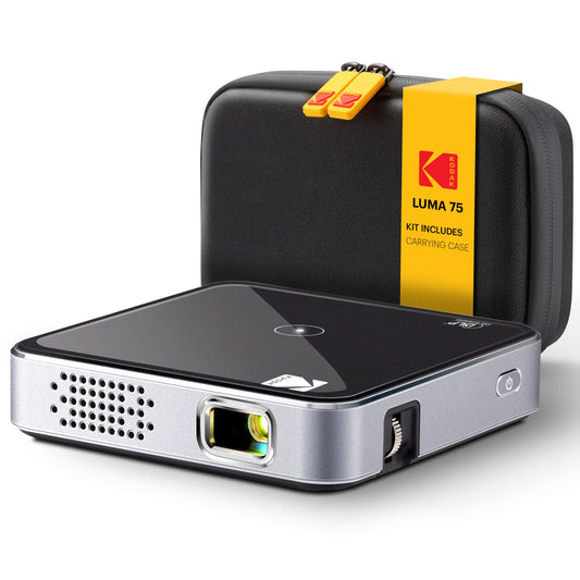 Kodak Ultra Mini Rechargeable Pocket Projector - DLP Pico Black Projector 100” Display, HDMI/USB/Micro SD, Built-in Speaker & Carrying Case