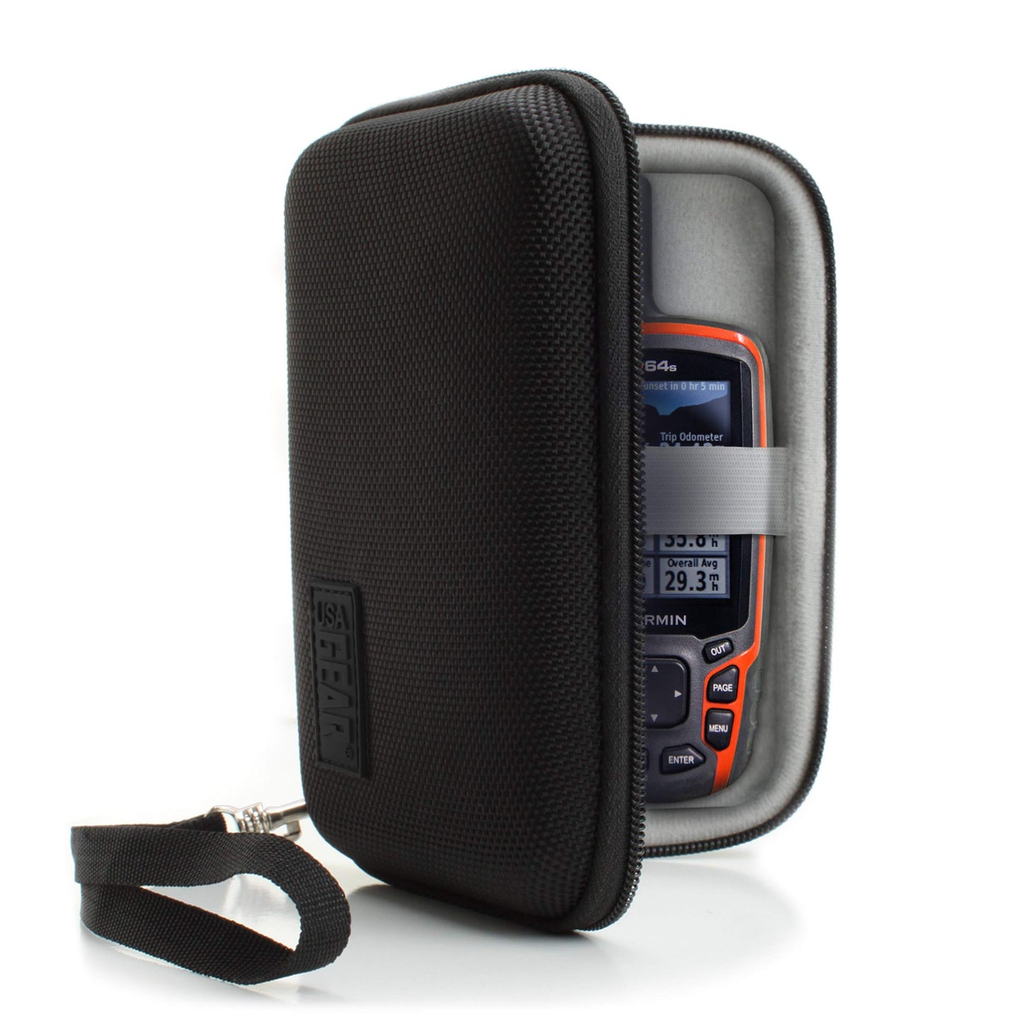 USA Gear Travel Electronics Organizer - Water Resistant Zipper Case, Hard Shell Exterior - 6.5 Inch Case Fits Chargers, Cables, Batteries, Earphones