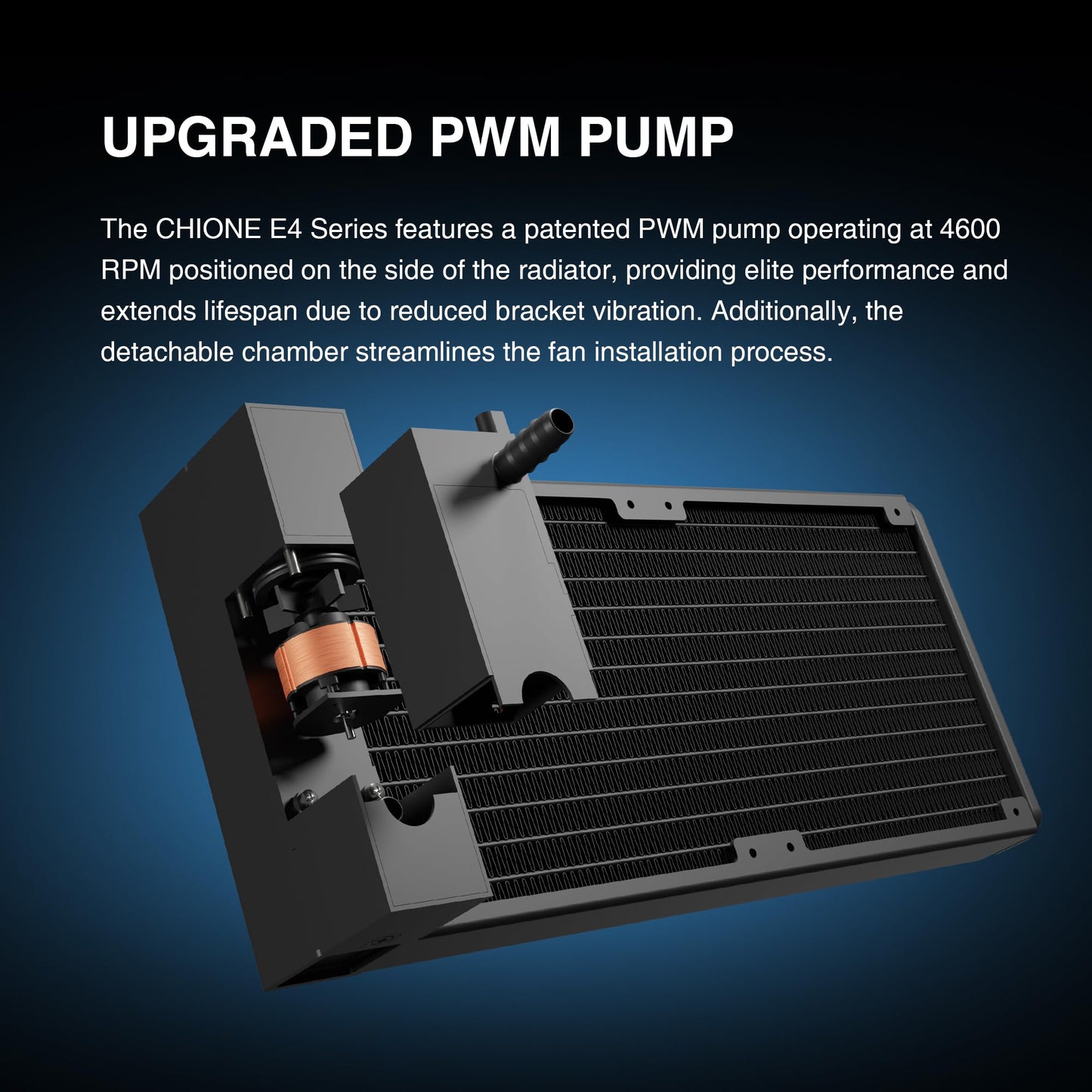 GAMDIAS CHIONE E4 240mm AIO CPU Water Cooler, Real-time Digital Display Patented PWM Pump, Hidden Cable Design, ARGB PWM Fan w/MB Sync, Intel LGA