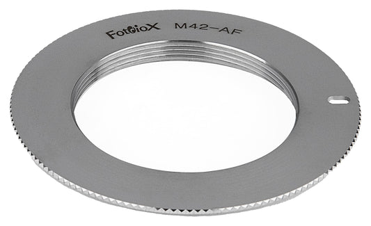 Fotodiox Pro Lens Mount Adapter - M42 Type 1 (42mm x1 Screw Mount) Lens to Sony Alpha A-Mount (and Minolta AF) Mount SLR Camera Body, Diox Chrome