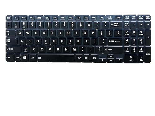 Partsdealstore New US Black Backlit Laptop Keyboard No-Frame for Toshiba Satellite P55W-C5208 P55W-C5208X P55W-C5210 P55W-C5212 P55W-C5314 P55W-C5316