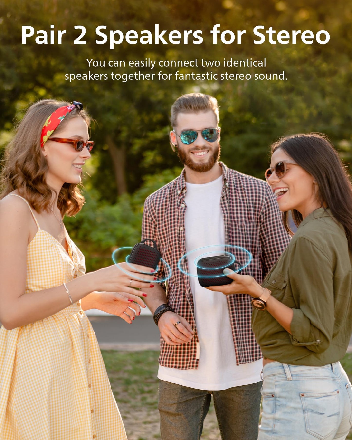 Philips S1209 Portable Bluetooth Speaker,Wireless Speakers with Extra Bass,Quality Sound,12 H Battery,TWS Pairing,Support Stereo Sound,Bluetooth