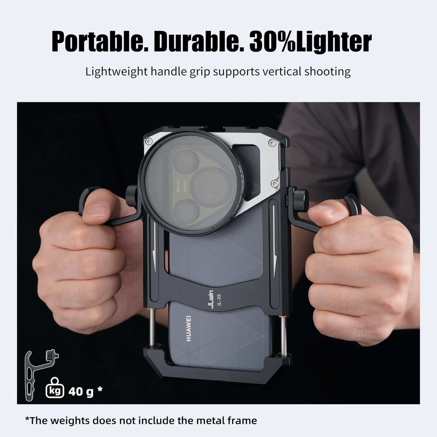 Universal Aluminum Phone Cage Video Rig Kit Stabilizer with Handles + 67mm Thread Filter Adapter Rig for iPhone 17 16 15 14 Pro Max Samsung Cell Phone